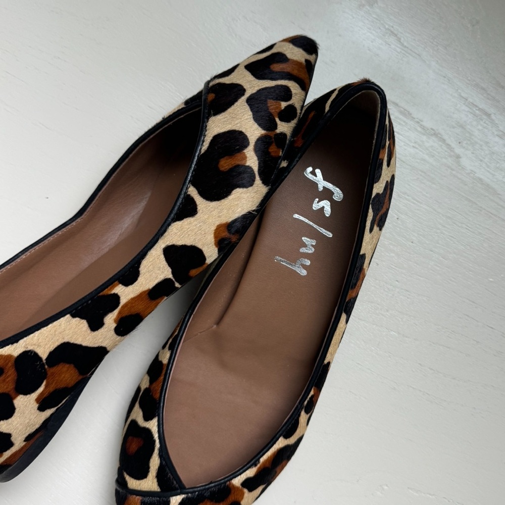 French Sole/NY Peppy Animal Print Calf Hair Flats - Picture 4 of 16